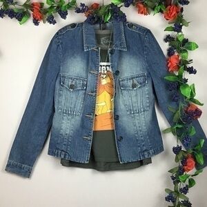 THE LIMITED Denim Jean Jacket Coat Medium